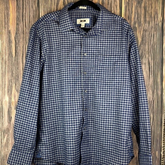 Men’s Joseph Abboud 💯 Cotton Non-Iron Blue & Gray Buttoned Down Shirt- Sz XL - Picture 1 of 12